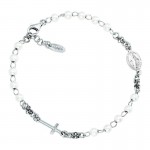 Buy Amen Silver Rosary Bracelet with pearls for ladies BROBB3