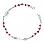 Comprar Pulsera Rosario Amen en plata con cristales BROBR3