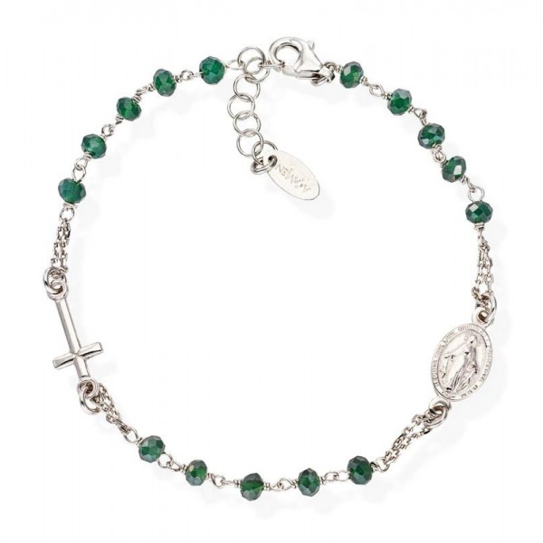 Pulsera Rosario Amen en plata con cristales BROBVB3 Comprar Pulsera Rosario Amen en plata con cristales BROBVB3