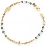 Amen Rosenkranz Armband aus Silber mit Kristallen BROGBL3 Bild des Amen Rosenkranz Armband aus Silber mit Kristallen BROGBL3