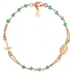 Pulsera Rosario Amen en plata con cristales BRORM3