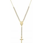 Immagine della Collana Amen rosario in argento con zirconi CLCRMIGBZ4