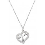 Amen Cross Necklace with heart for women CLCUCRBBZ Image of the Amen Cross Necklace with heart for women CLCUCRBBZ
