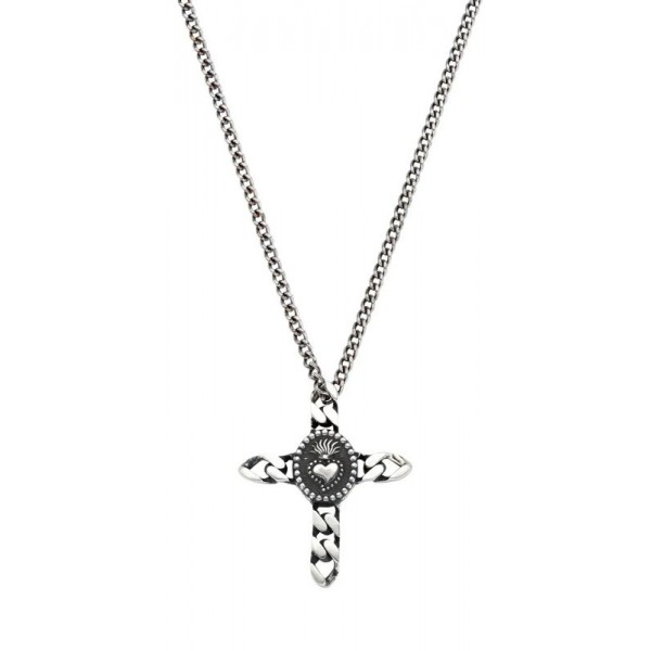 Image du Collier Croix du Sacré-Cœur de Jésus Amen pour hommes CLGRSC