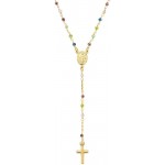 Collier Chapelet Amen en argent avec cristaux pour femmes CRO10GARVE4 Image du Collier Chapelet Amen en argent avec cristaux pour femmes CRO10GARVE4