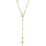 Amen Silver Rosary Necklace with crystals for women CRO10GTOVE4 Image of the Amen Silver Rosary Necklace with crystals for women CRO10GTOVE4