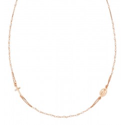 Amen Silver Rosary Necklace with crystals for ladies CRO10RBI3