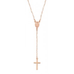 Amen Silver Rosary Necklace with crystals for ladies CRO10RBI4