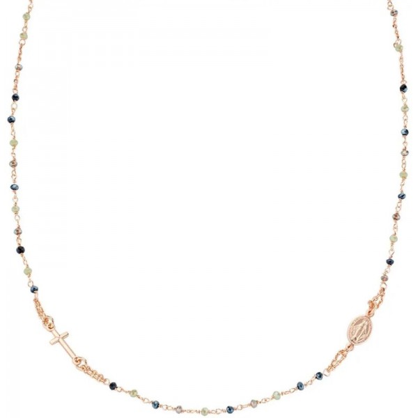 Bild der Amen Rosenkranz Kette aus Silber mit Kristallen für Damen CRO10RGTOVE3