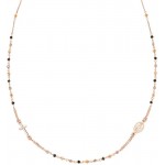 Image of the Amen Silver Rosary Necklace with crystals for women CRO10RMMM3