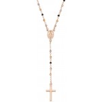 Amen Silver Rosary Necklace with crystals for women CRO10RMMM4 Image of the Amen Silver Rosary Necklace with crystals for women CRO10RMMM4