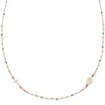 Image of the Amen Silver Rosary Necklace with crystals for women CRO10RVVV3