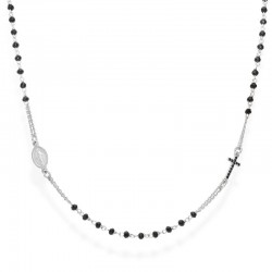Collar Rosario Amen en plata con cristales CRO25BNZ3