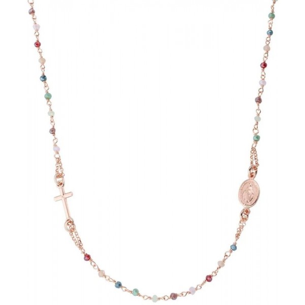 Bild der Amen Rosenkranz Kette aus Silber mit Kristallen für Damen CRO25RMU3