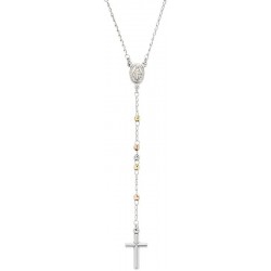 Amen Rosenkranz Kette aus Silber für Damen CRO30BBRGD