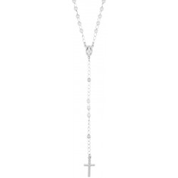 Amen Silver Rosary Necklace with pearls for ladies CROBB4