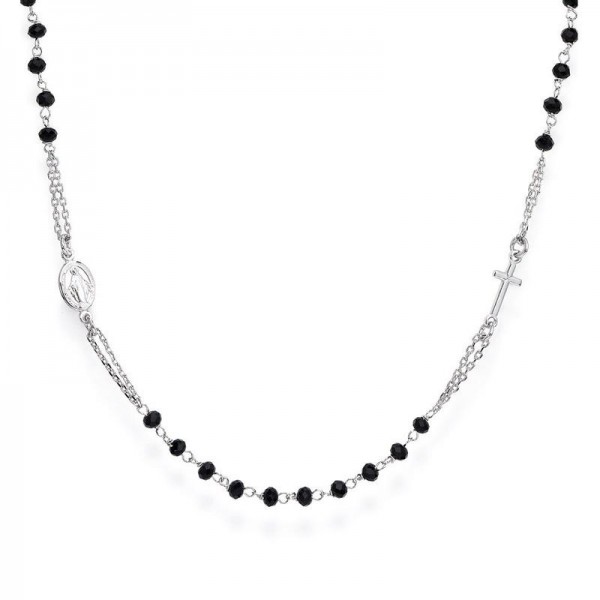 Amen Rosenkranz Kette aus Silber mit Kristallen CROBN3 kaufen