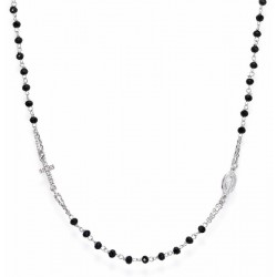 Collar Rosario Amen en plata con cristales CROBNZ3