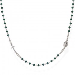 Collar Rosario Amen en plata con cristales CROBVB3