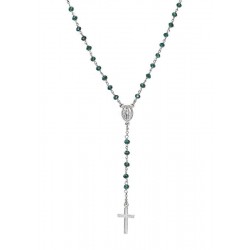 Amen Silver Rosary Necklace with crystals for ladies CROBVB4