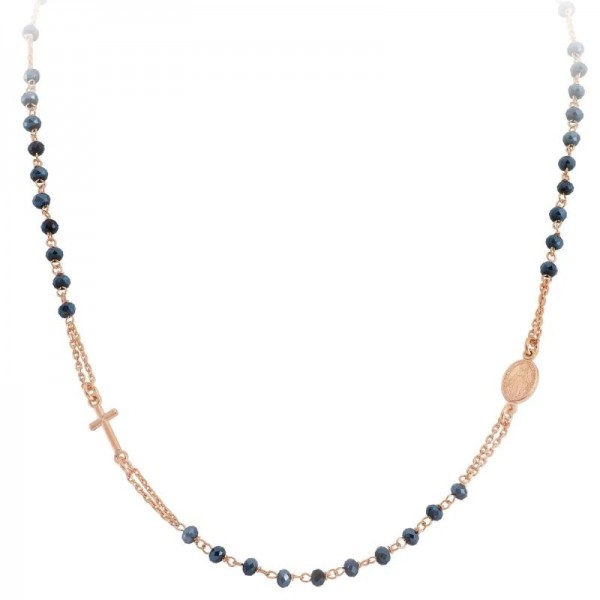 Bild der Amen Rosenkranz Kette aus Silber mit Kristallen CRORG3