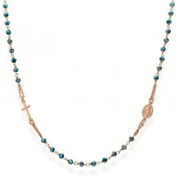 Collar Rosario Amen en plata con cristales CRORP3