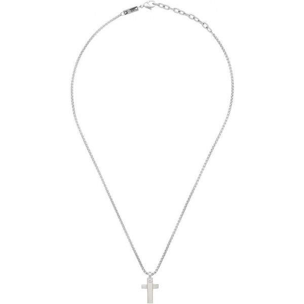 Buy Breil Mens Necklace Tag & Cross TJ3228
