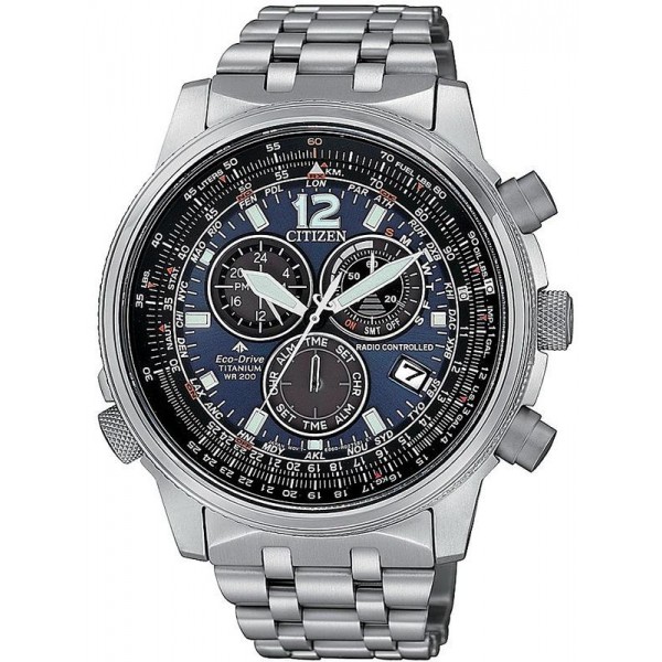 Acheter Montre pour Homme Citizen Radio Pilotèe Chrono Pilot Super Titanium CB5850-80L