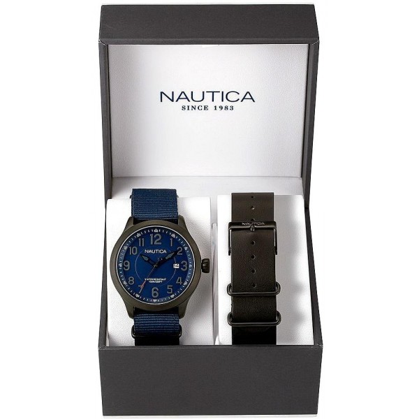 Buy Nautica Men's Watch NCC 01 Date Box Set NAI14519G