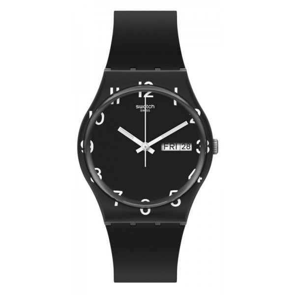 Buy Swatch Unisex Watch Gent Over Black GB757