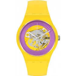 Swatch Unisexuhr New Gent Purple Rings Yellow SO29J100