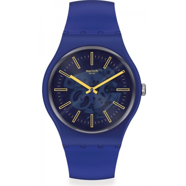 Buy Swatch Unisex Watch New Gent Sunbrush Sky SO29N101