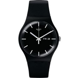 Swatch Unisex Watch New Gent Mono Black SUOB720