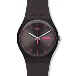 Swatch Unisexuhr New Gent Brown Rebel SUOC700