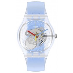 Swatch Unisexuhr New Gent Clearly Blue Striped SUOK156