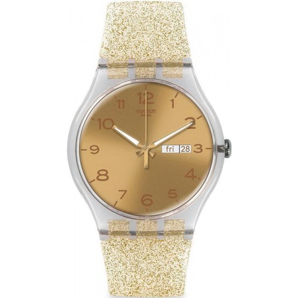 Comprare Orologio Swatch Donna New Gent Golden Sparkle SUOK704