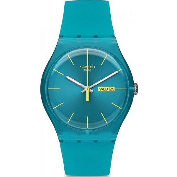 Buy Swatch Unisex Watch New Gent Turquoise Rebel SUOL700