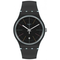Swatch Unisexuhr New Gent Black Layered SUOS402