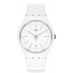 Swatch Unisexuhr New Gent White Layered SUOS404