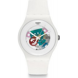 Swatch Unisexuhr New Gent White Lacquered SUOW100