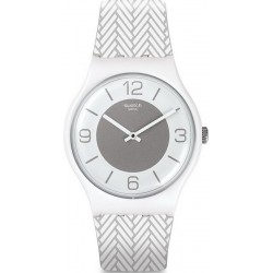 Swatch Unisexuhr New Gent White Glove SUOW131