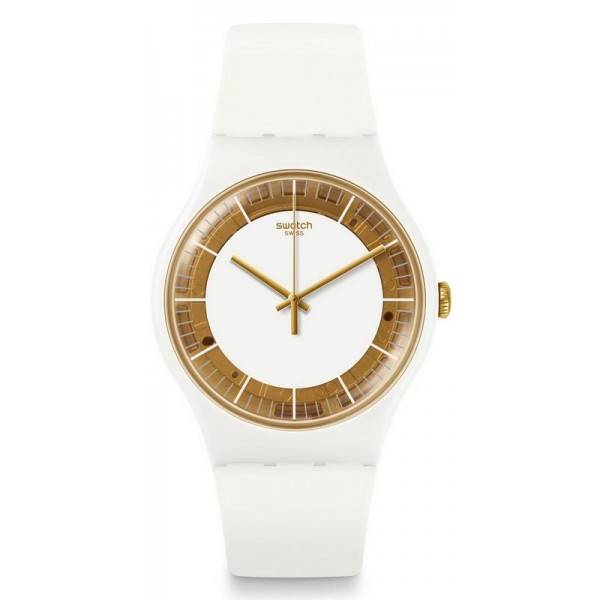 Buy Swatch Ladies Watch New Gent Siliwhite SUOW158