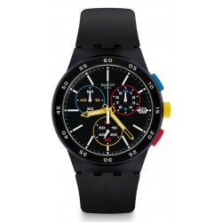 Swatch Unisexuhr Chrono Plastic Black-One SUSB416