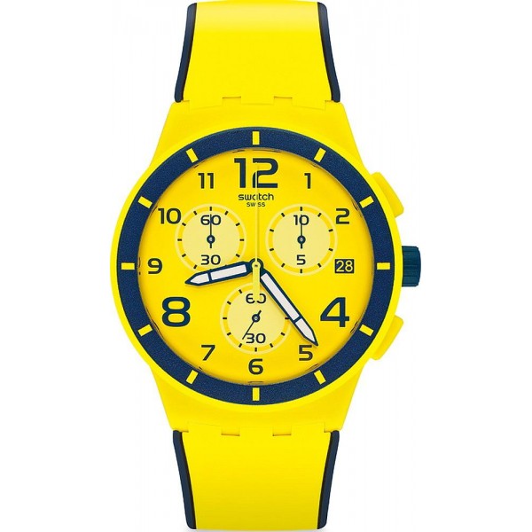 Buy Swatch Unisex Watch Chrono Plastic Solleore SUSJ401