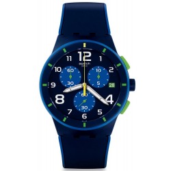 Orologio Swatch Uomo Chrono Plastic Bleu Sur Bleu SUSN409