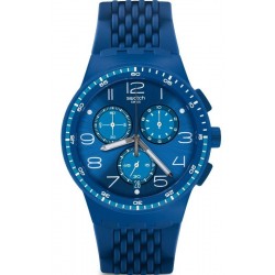 Swatch Unisexuhr Chrono Plastic Triple Blu SUSN415