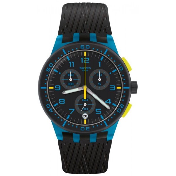 Swatch Unisexuhr Chrono Plastic Blue Tire SUSS402 kaufen