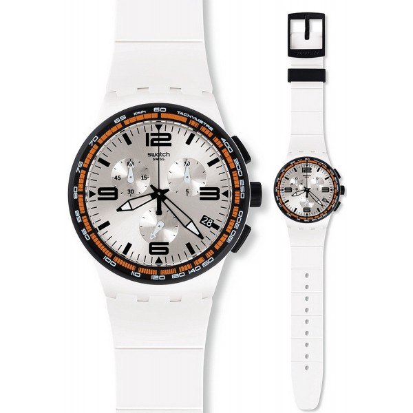 Swatch Unisexuhr Chrono Plastic White Blades SUSW405 Kaufen Sie Swatch Unisexuhr Chrono Plastic White Blades SUSW405