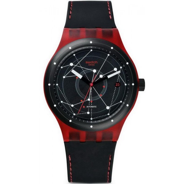 Buy Swatch Unisex Watch Sistem51 Sistem Red Automatic SUTR400