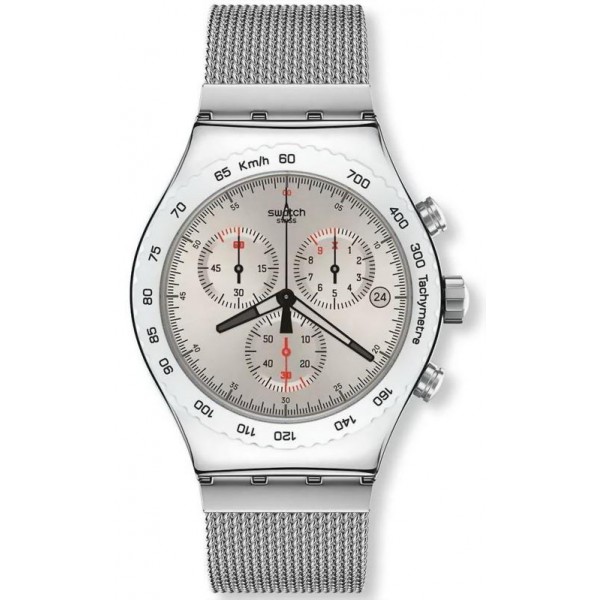 Buy Swatch Men's Watch Irony Chrono Silverish YVS405G